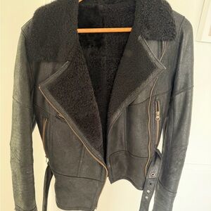 Women's Black Shearling Jacket